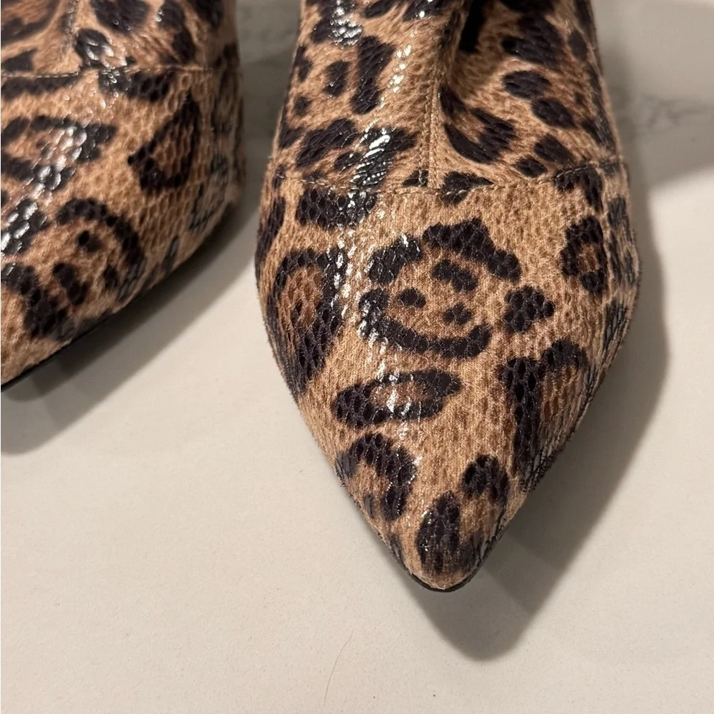 Charles by Charles David Leopard Print Sequin Ankle Boots